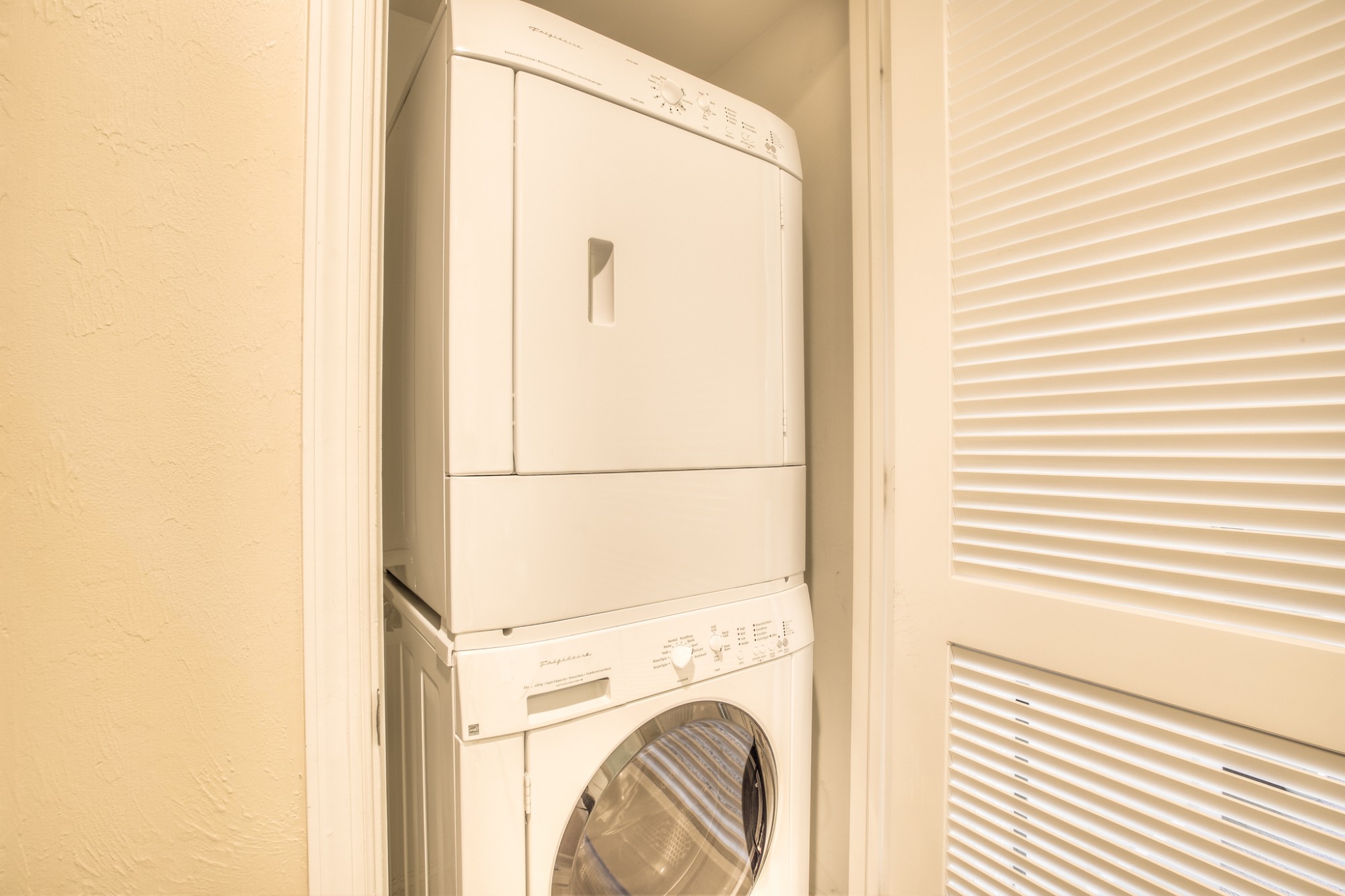 Full-size Stackable Washer and Dryer in the home