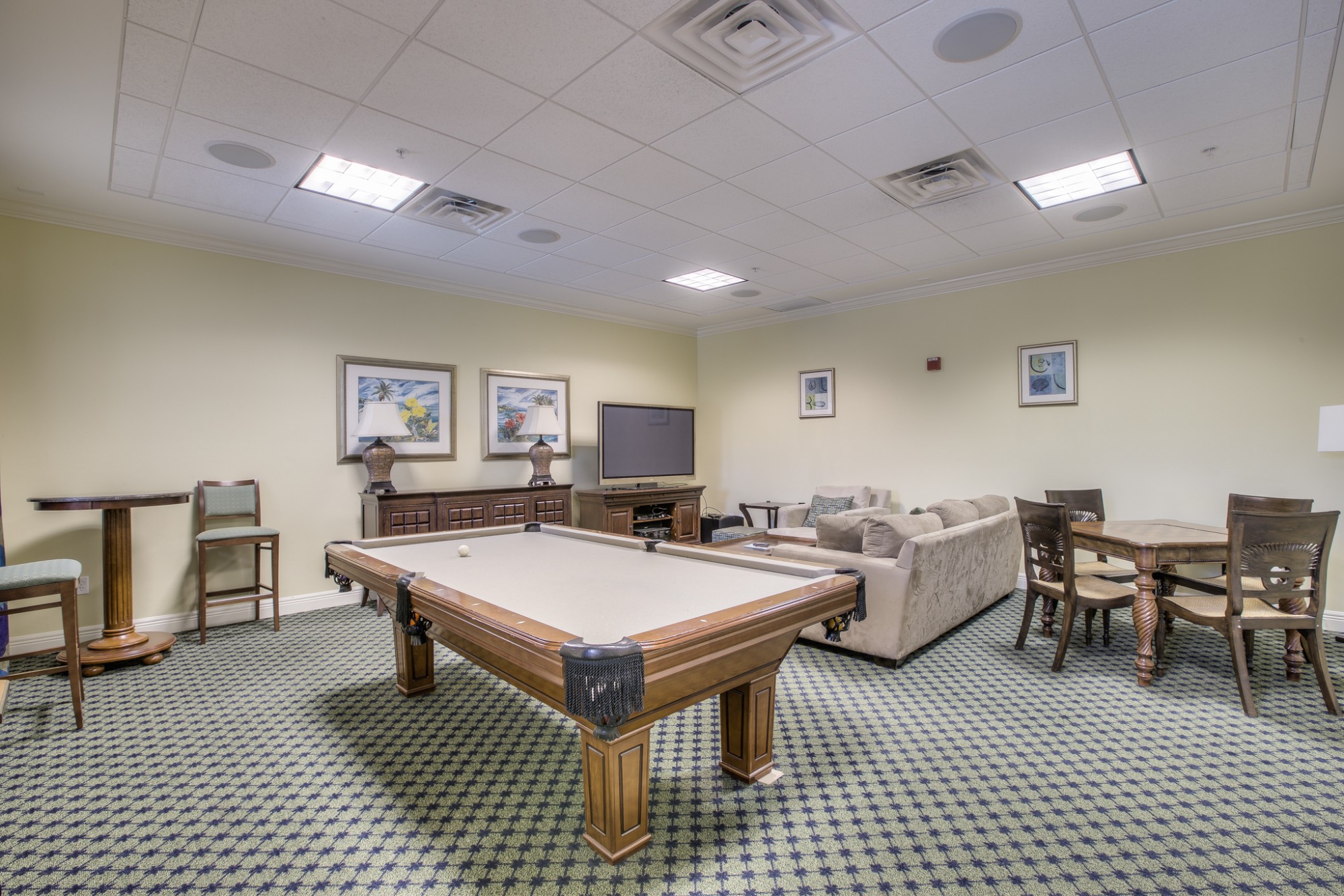 Pool Room/Media Room in the Clubhouse on the 2nd Floor