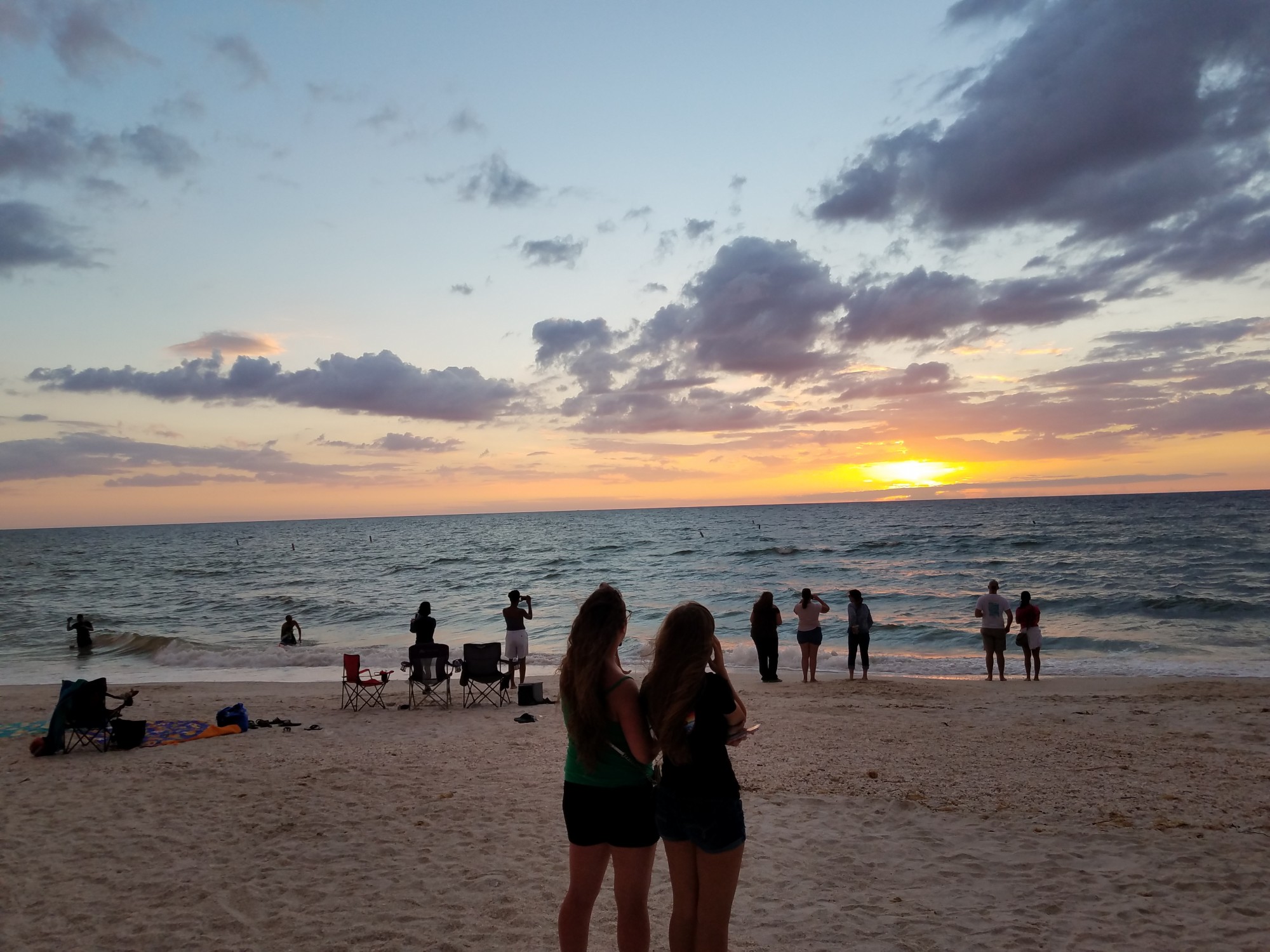 Sunset Watchers on Bonita Beach 10-21-2018